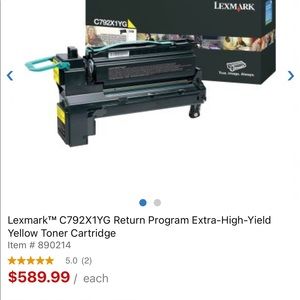 Lexmark C792X1YG art n Program ExtHighYld Yellow